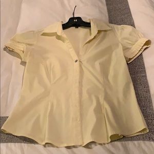 Yellow cap sleeve shirt
